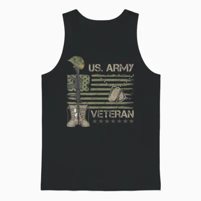 U.s. Army Veteran Unisex Tank Top - Black
