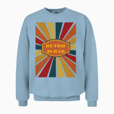 Retro Is Rad Unisex Sweatshirt - Light Blue