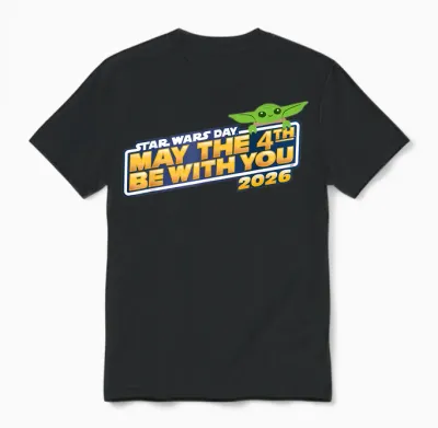 Star Wars Day: May the 4th Be with You 2026 Grogu Logo Unisex T-Shirt - Black