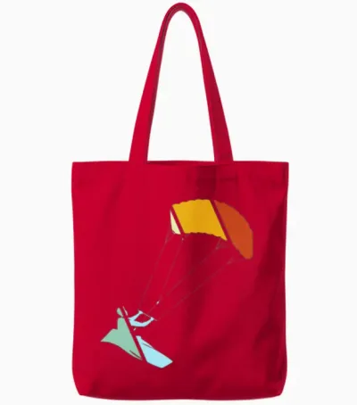 Kite Retro Tote Bags - Red