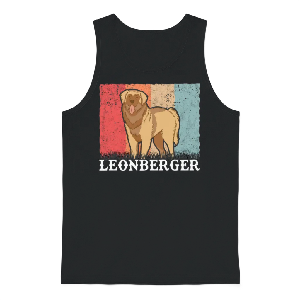 Leonberger Retro Unisex Tank Top - Black