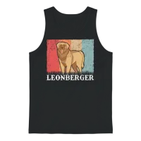 Leonberger Retro Unisex Tank Top - Black – 1