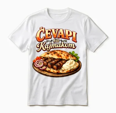 Lustiges Cevapcici Motiv - Balkan Food Grillen Spruch Unisex T-Shirt - White