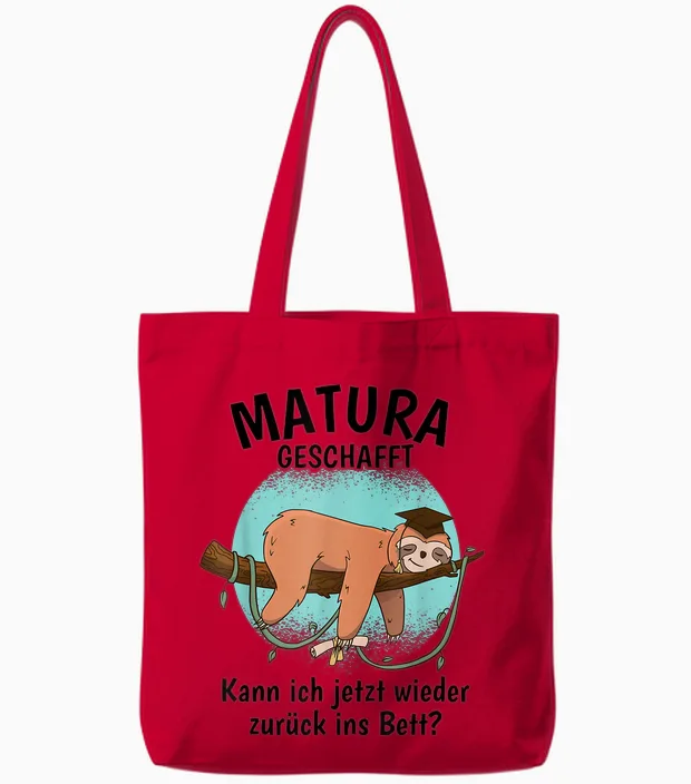 Matura Geschafft 2026 Maturaabschluss Tote Bags in Red
