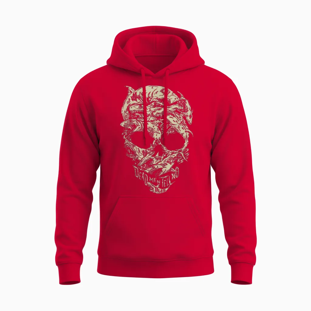 Disney Pirates Shark Skull Halloween Gift Unisex Hoodie in Red