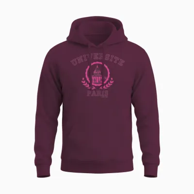 Paris Legacy Universite Excellence Unisex Hoodie - Maroon