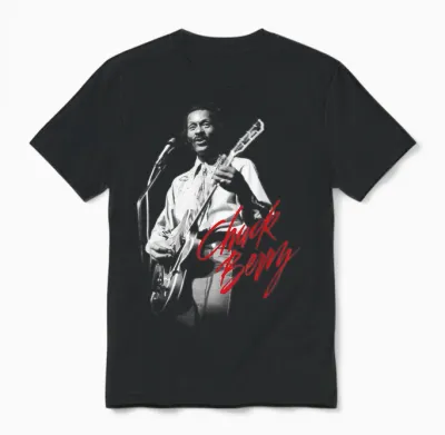 Chuck Berry Gitarre Foto Unisex T-Shirt - Black
