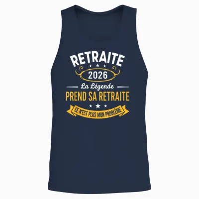 La Légende Prend Sa Retraite 2026 Homme Retraité Unisex Tank Top - Navy