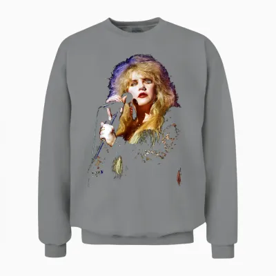 Stevie Nicks Fleetwood Mac Sänger Live 1990 Unisex Sweatshirt - Sport Grey