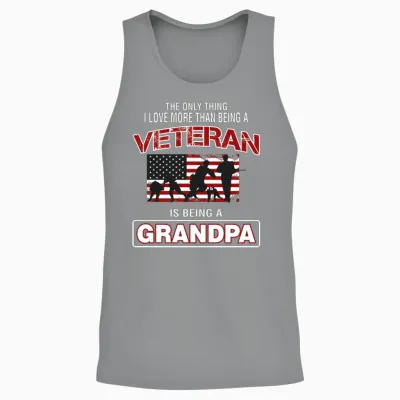 Veteran Is Being a Grandpa Unisex Tank Top - Sport Grey