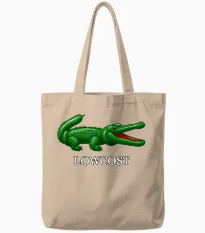 Lowcost Humour De Croco-Dile Tote Bags - Natural