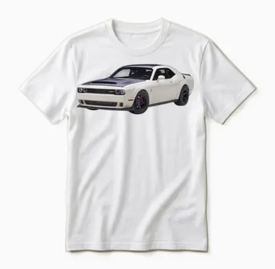 Dodge Challenger Srt Demon Supercharged Hemi Unisex T-Shirt - White