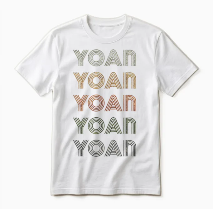 Love Heart Yoan T-Shirt Grunge Style Vintage Noir Yoan Unisex T-Shirt in White