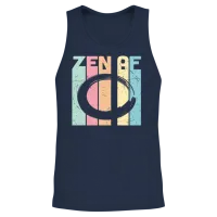 Zen Af Retro Unisex Tank Top - Navy – 2