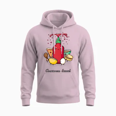 Awesome Sauce Unisex Hoodie - Light Pink