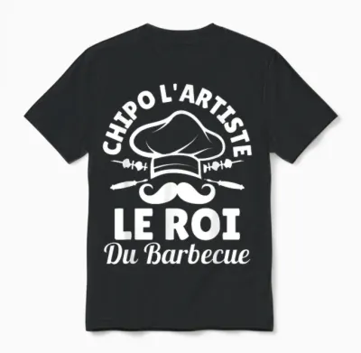 Bbq Humor | Barbecue | Chipo the Artist King of Barbecue T-Shirt, Black, S Unisex T-Shirt - Black