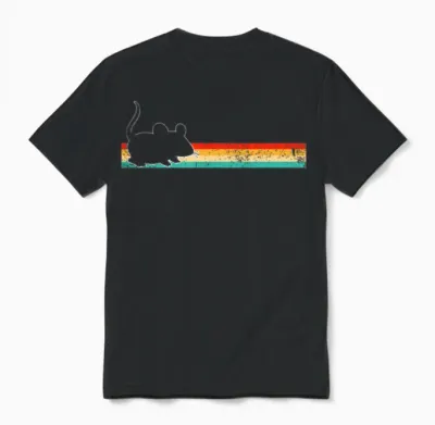 Mouse Retro Unisex T-Shirt - Black