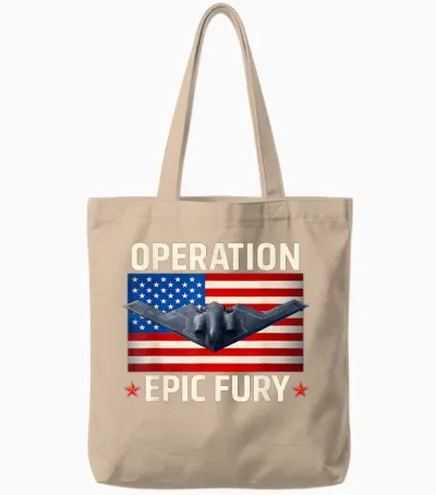 Operation Epic Fury Tote Bags - Natural