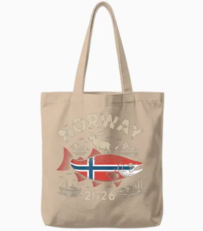 Norwegen 2026 Tour Angeln Tote Bags - Natural