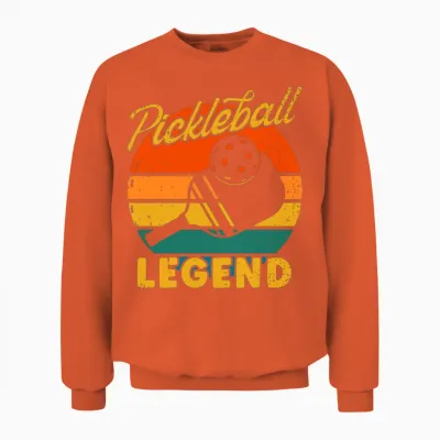 Pickleball Legend Retro Sunset Unisex Sweatshirt - Orange