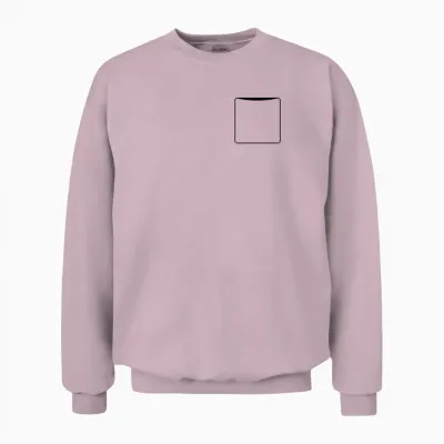 Shirt Pocket Unisex Sweatshirt - Light Pink