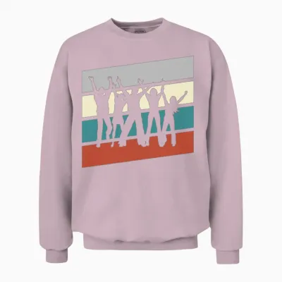 Dancing Retro Unisex Sweatshirt - Light Pink
