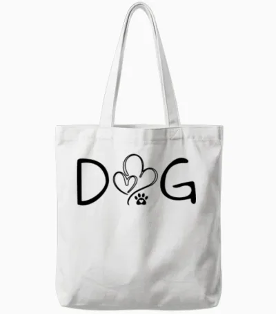 Dog Tote Bags - White