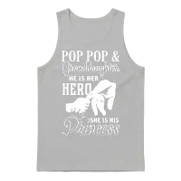 Pop Pop and Granddaughter Unisex Tank Top - Ash – 1