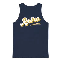 Retro Cool Unisex Tank Top - Navy – 1