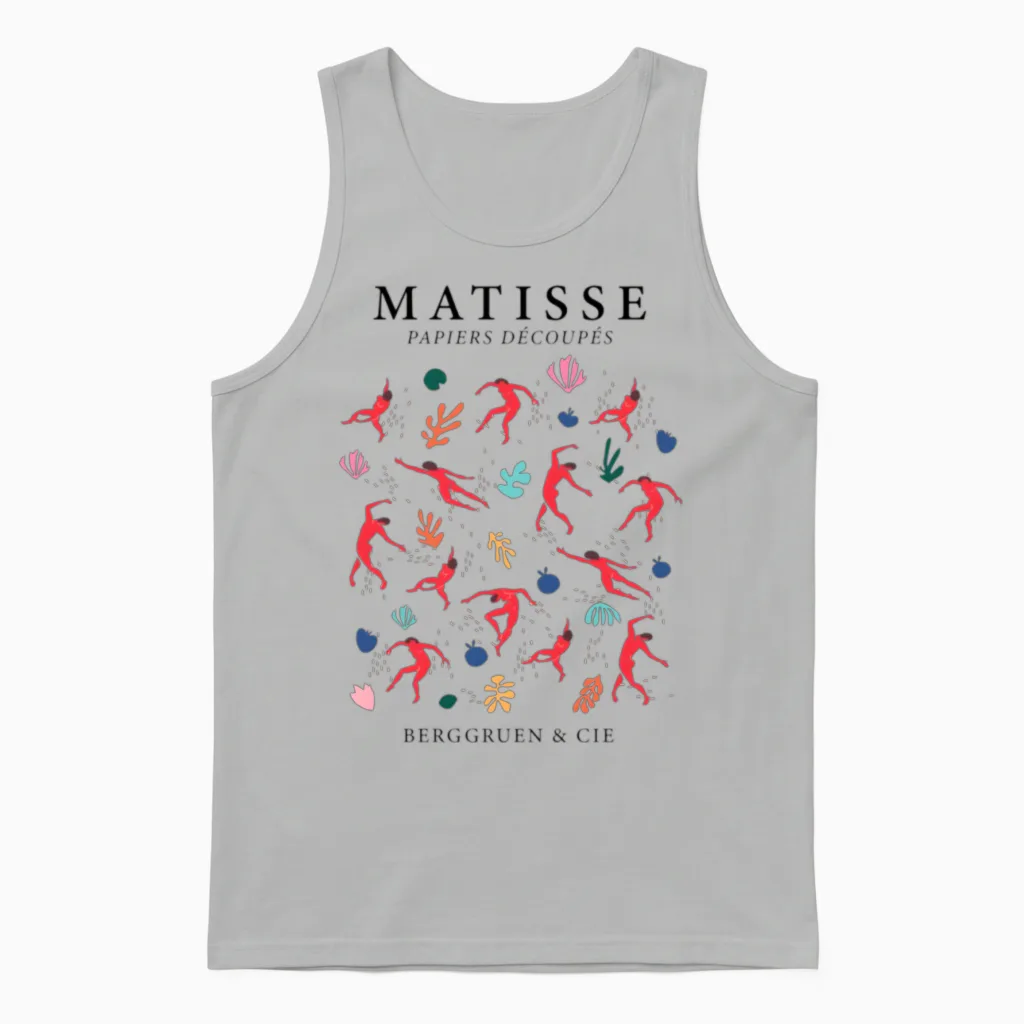 Henri Matisse the Cut Outs Work Unisex Tank Top in Ash