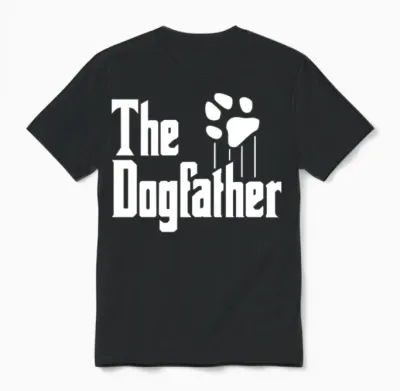 Dog Dad Dogs the Dogfather Unisex T-Shirt - Black