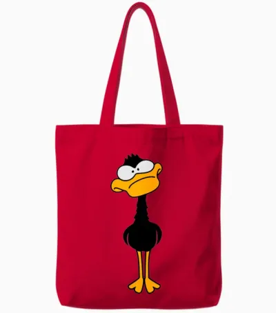 Funny Duck Tote Bags - Red