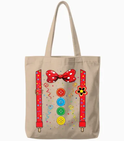 Clown Karneval Kostüm Clownskostüm Clowns Fancy Dress Confetti Tote Bags - Natural