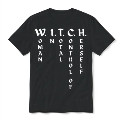 W.i.t.c.h. Woman in Total Control of Herself Unisex T-Shirt - Black