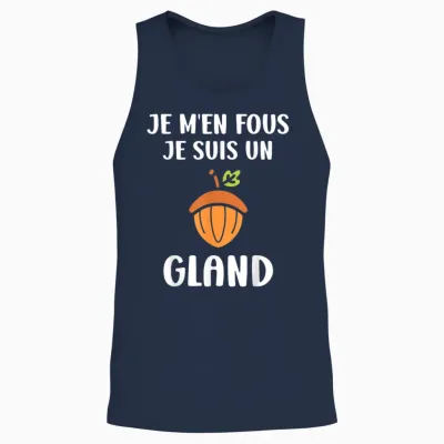 Drole Fruit De Chêne Je M'en Fous Je Suis Un Gland Unisex Tank Top - Navy