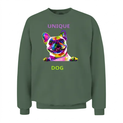 Unique Dog Unisex Sweatshirt - Military Green