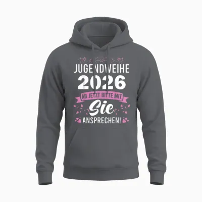 Jugendweihe 2026 Mädchen Junge Unisex Hoodie - Charcoal