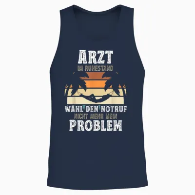 Geschenke Rente 2025 Arzt Ruhestand Rentner Sprüche Unisex Tank Top - Navy