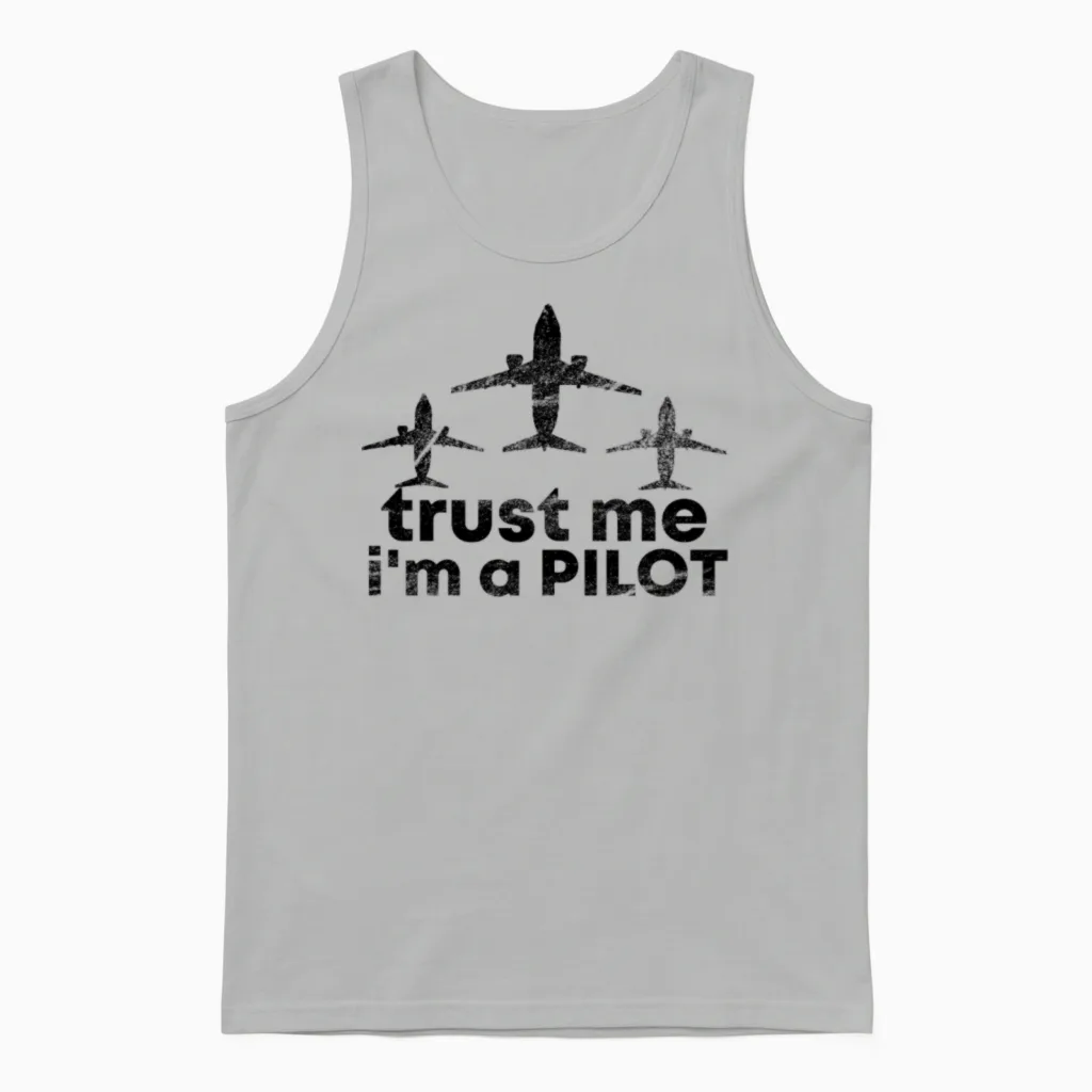 Pilot Pilots Unisex Tank Top in Ash