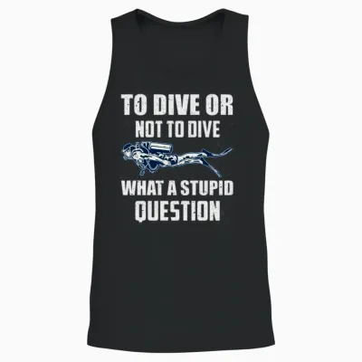 To Dive or Not to Dive Unisex Tank Top - Black