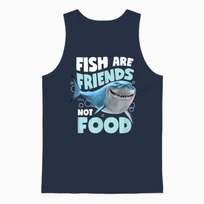 Finding Nemo - Fish Are Friends, Not Food Unisex Tank Top - Navy