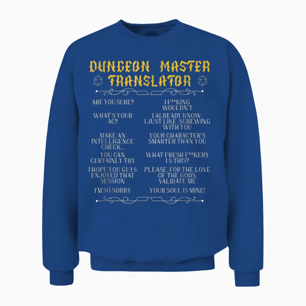 Gaming-Master,board Game,role-Playing Game,player,dungeon Unisex Sweatshirt in Royal