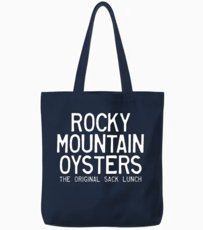 Rocky Mountain Oysters the Original Sack Lunch Tote Bags - Navy