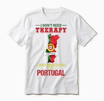 I Don't Need Therapy I Just Need Go Portugal Manche Longue Unisex T-Shirt - White