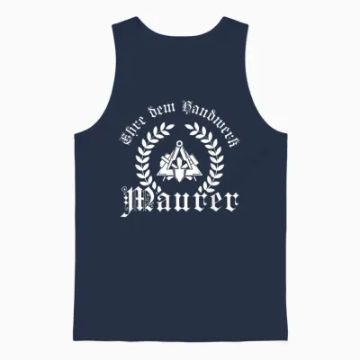 Ehre Dem Handwerk - Maurer ährenkranz Mit Zunftzeichen Unisex Tank Top - Navy
