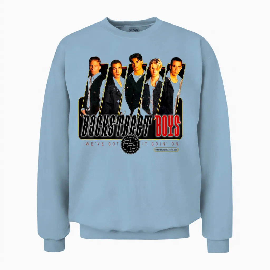 Backstreet Boys β We've Got It Going On Unisex Sweatshirt in Light Blue