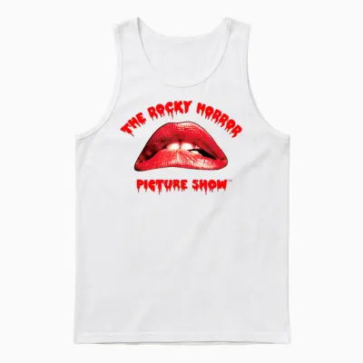 The Rocky Horror Picture Show Lips Unisex Tank Top - White