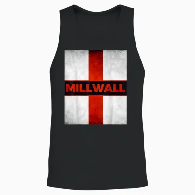 Millwall England Englische Flagge Vintage Unisex Tank Top - Black