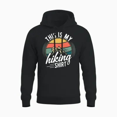 This Is My Hiking Unisex Hoodie - Black