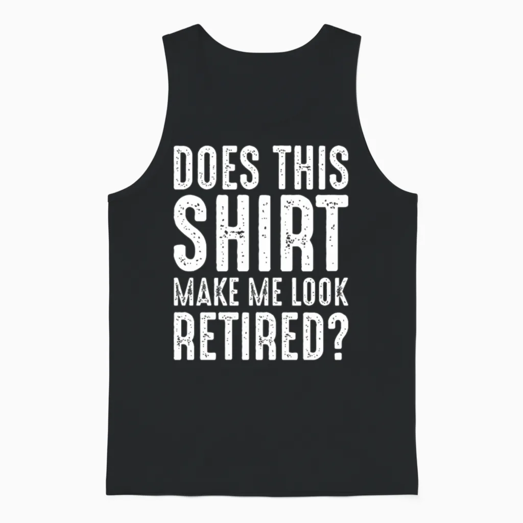 Funny Retirement Unisex Tank Top in Black
